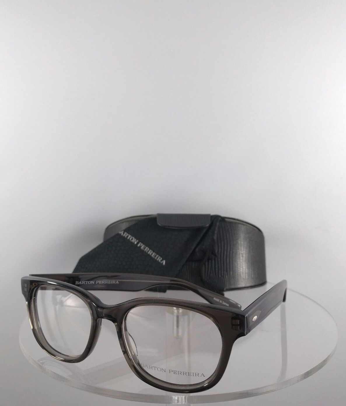 Brand New Authentic Barton Perreira Eyeglasses Wendel DUS Grey Havana