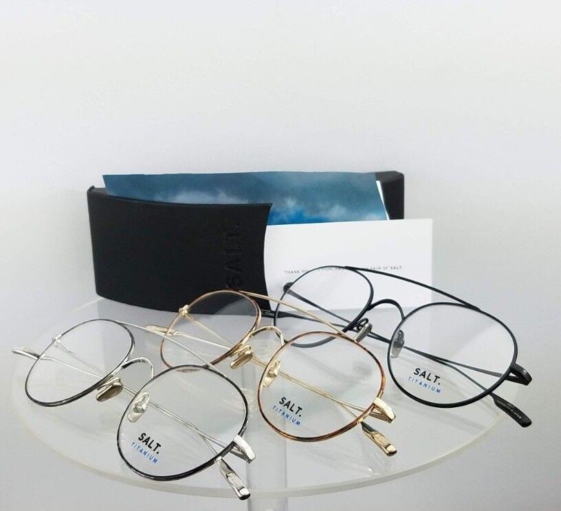 Brand New Authentic Salt Eyeglasses Bridges Bs Matte Black 51Mm Titanium Frame