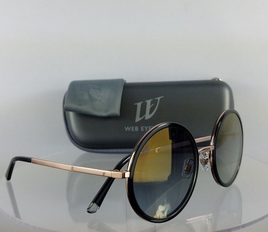 Brand New Authentic Web Sunglasses WE 200 Col. 01G Black Gold 52mm Frame 0200