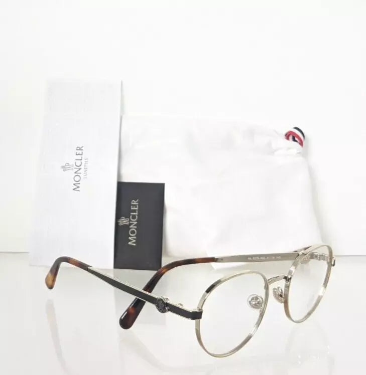 Brand New Authentic Moncler Eyeglasses ML 5179 032 51mm Black/Gold Frame