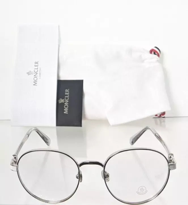 Brand New Authentic Moncler Eyeglasses ML 5179 016 51mm Silver/White Frame