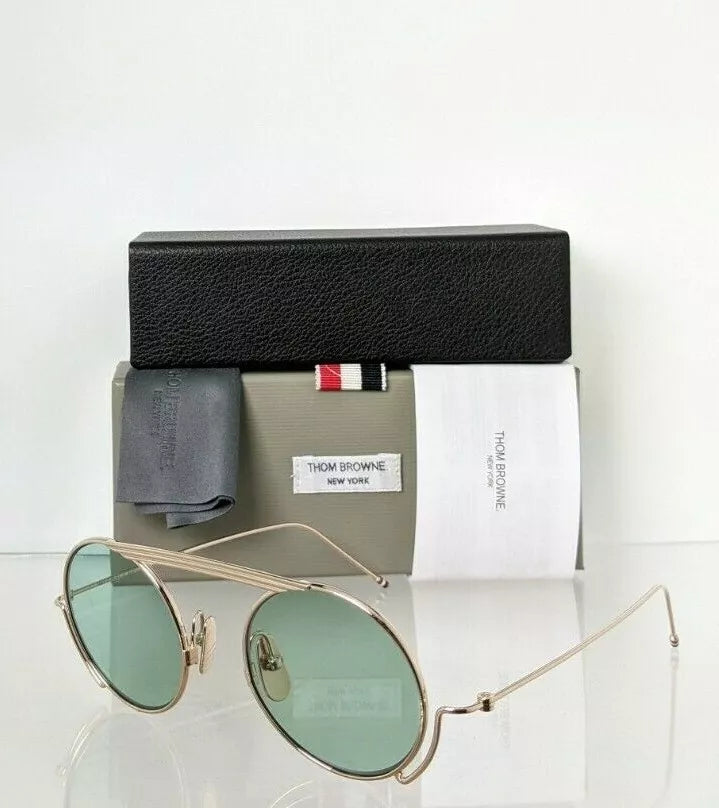 Brand New Authentic Thom Browne Sunglasses TBS 111-01 Gold TB111 Frame