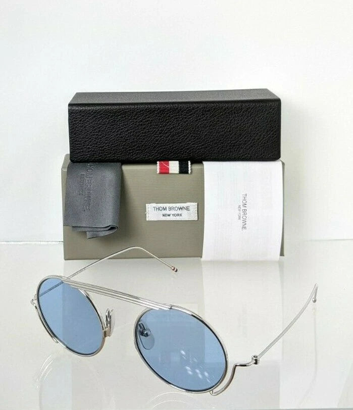 Brand New Authentic Thom Browne Sunglasses TBS 111-02 Silver TB111 Frame