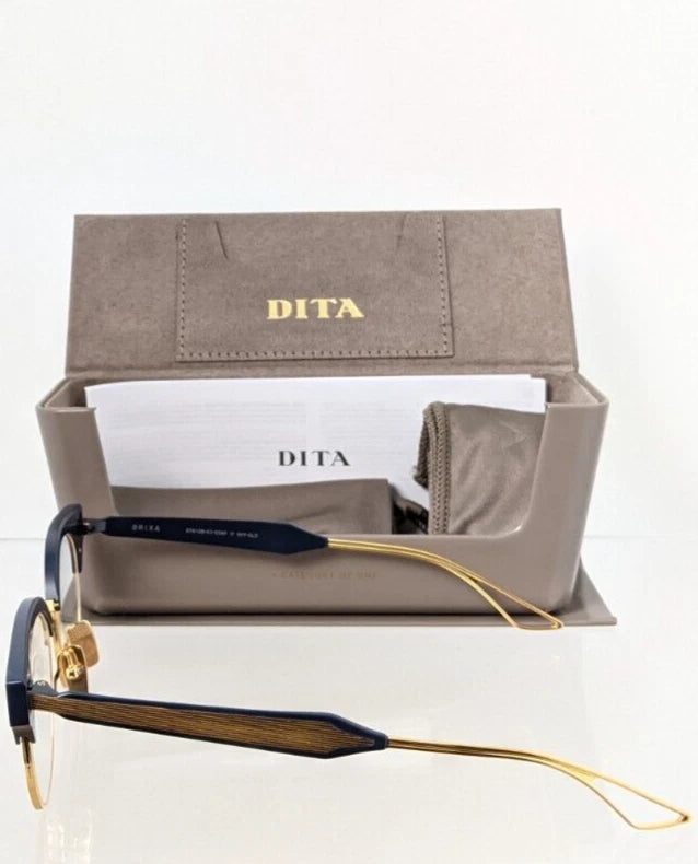 Brand New Authentic Dita Eyeglasses BRIXA Two DTX109-51-03AF 51mm Navy Gold