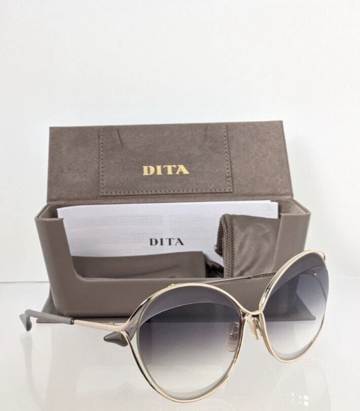New Authentic Dita Sunglasses SASU DTS 516-64-01 Gold Frame