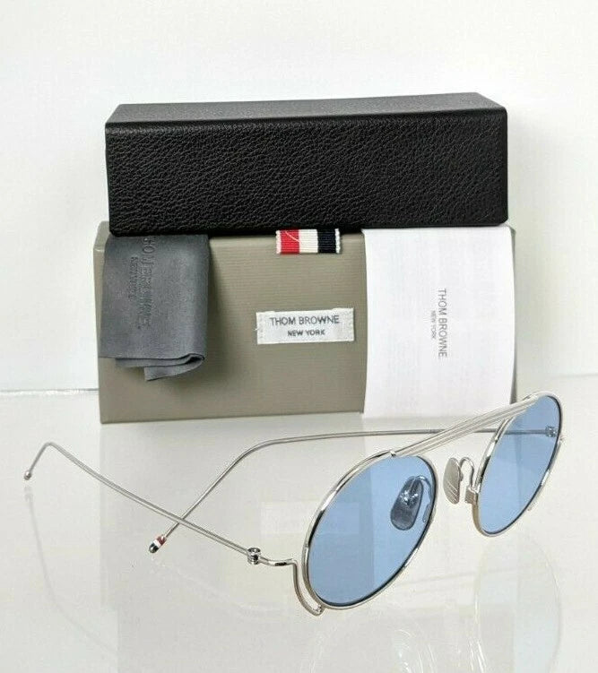 Brand New Authentic Thom Browne Sunglasses TBS 111-02 Silver TB111 Frame
