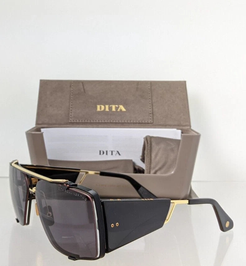 New Authentic Dita Sunglasses SOULINER - TWO DTS 136-64-03 Black & Gold Frame
