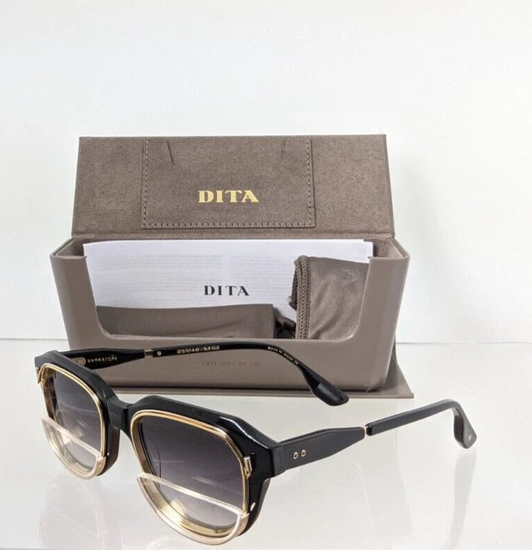 New Authentic Dita Sunglasses VARKATOPE DTS 707-A-01 Black Gold Frame Limited
