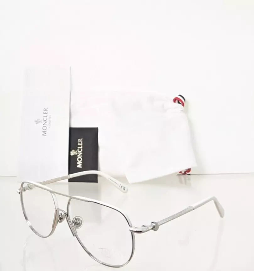 Brand New Authentic Moncler Eyeglasses ML 5202 016 56mm Silver Frame