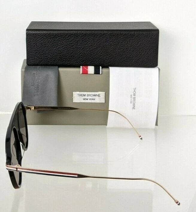 Brand New Authentic Thom Browne Sunglasses TB 809-A-BLK-GLD TBS809 Frame