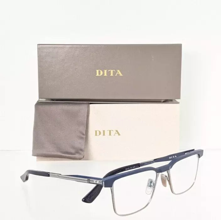 New Authentic Dita Eyeglasses Senator Three DTX-137-A 02 Navy Silver 53mm Frame