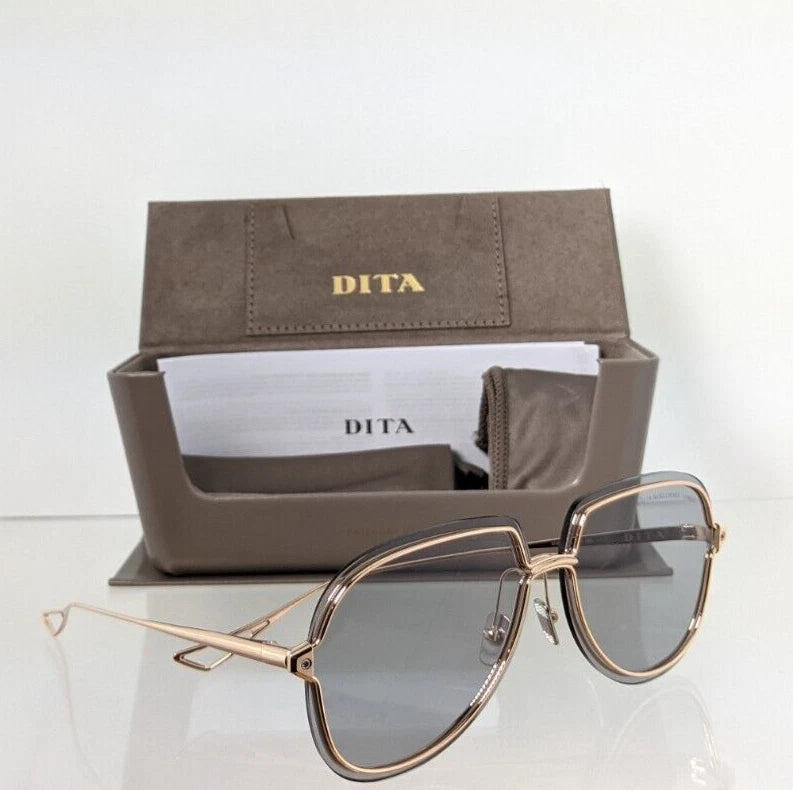 New Authentic Dita Sunglasses NIGHTBIRD - THREE DTS 520-62-02 Gold Frame