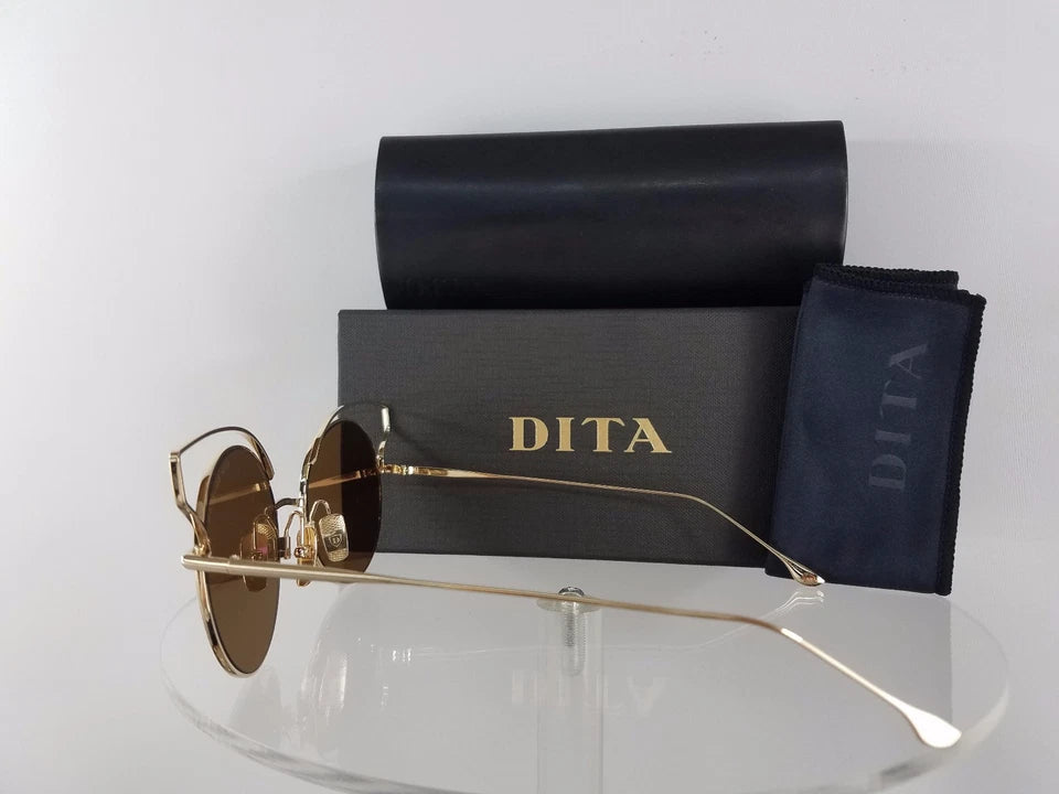 Brand New Authentic Dita Sunglasses Believer 23008-B-TAN-GLD-52mm Gold Frame