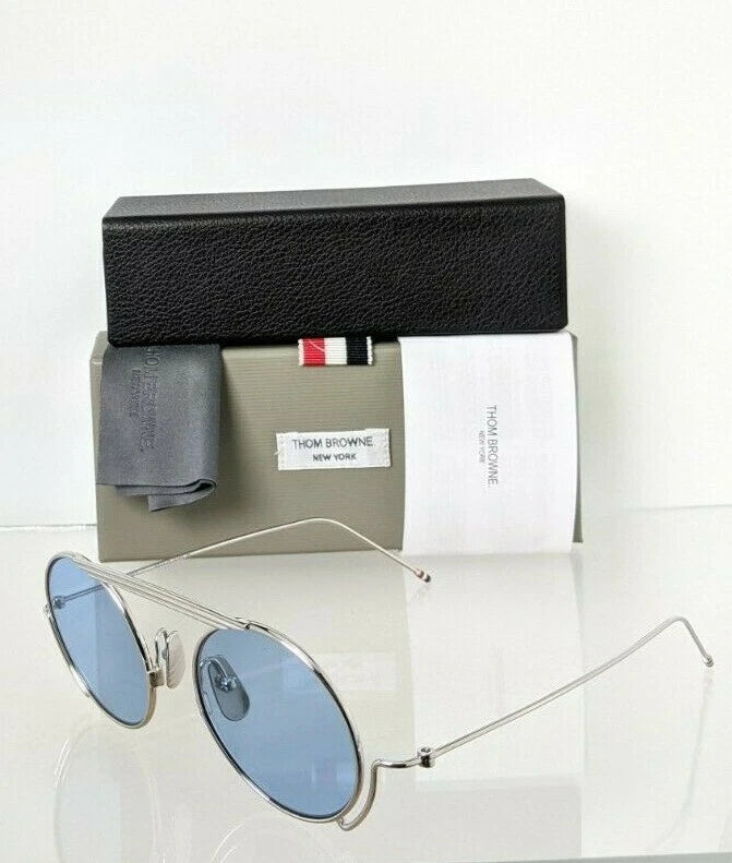 Brand New Authentic Thom Browne Sunglasses TBS 111-02 Silver TB111 Frame