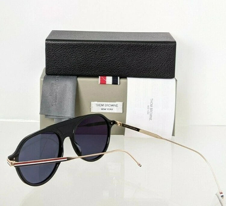 Brand New Authentic Thom Browne Sunglasses TB 809-A-BLK-GLD TBS809 Frame