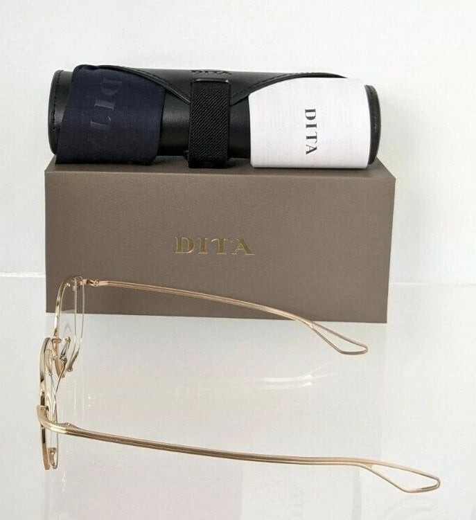 Brand New Authentic Dita Eyeglasses LINETO DTX-124-49-02 Gold 49mm Frame