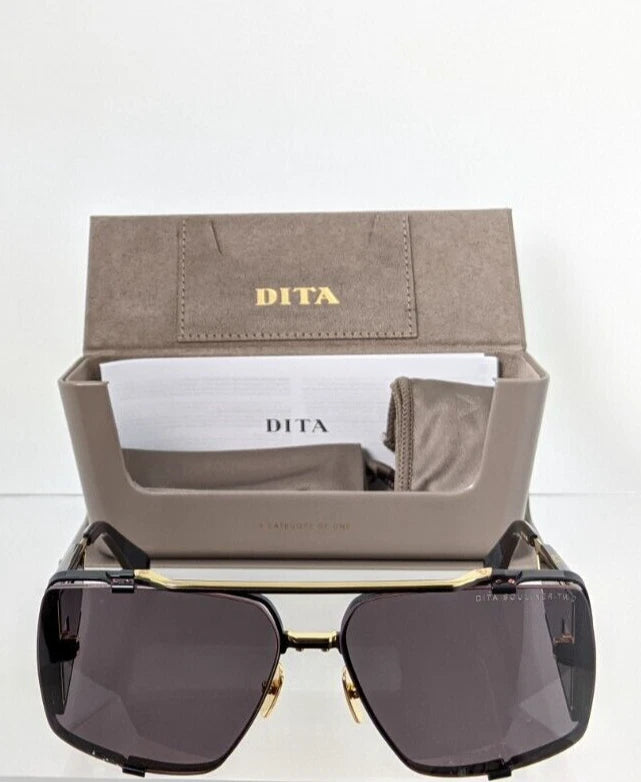 New Authentic Dita Sunglasses SOULINER - TWO DTS 136-64-03 Black & Gold Frame