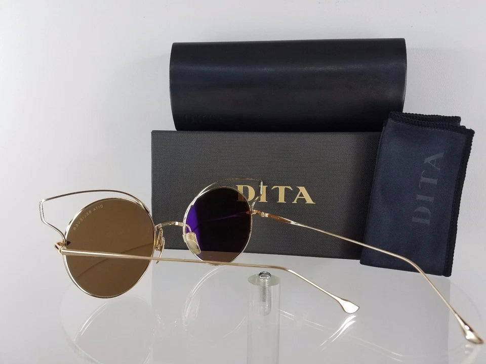 Brand New Authentic Dita Sunglasses Believer 23008-B-TAN-GLD-52mm Gold Frame