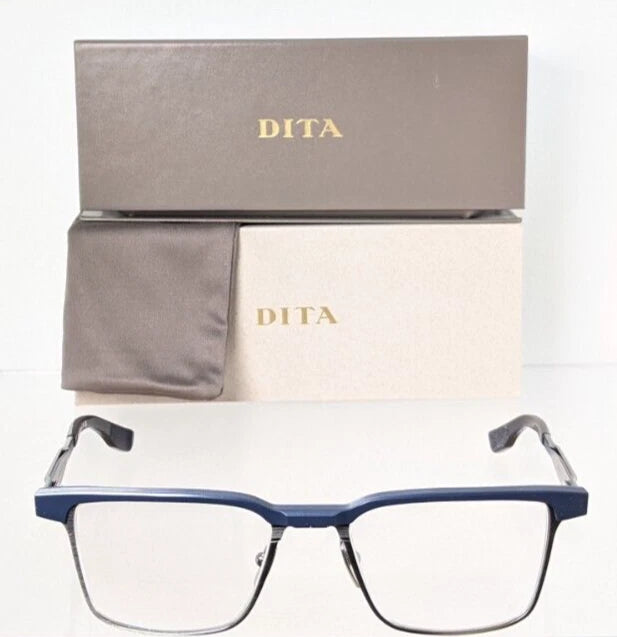 New Authentic Dita Eyeglasses Senator Three DTX-137-A 02 Navy Silver 53mm Frame