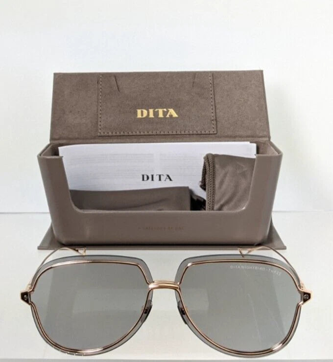 New Authentic Dita Sunglasses NIGHTBIRD - THREE DTS 520-62-02 Gold Frame