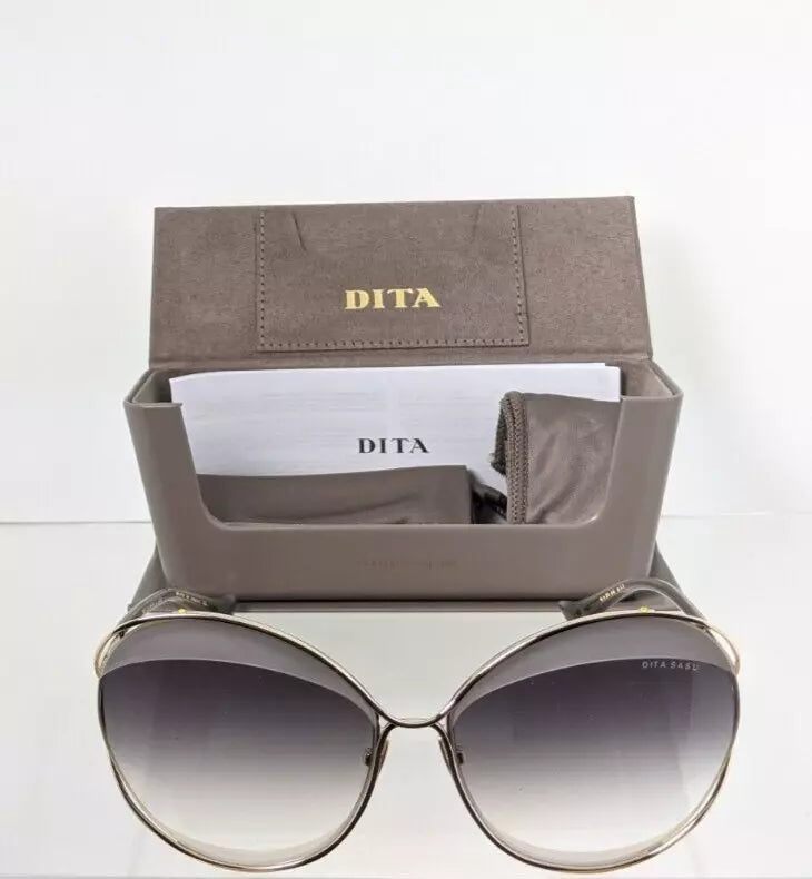 New Authentic Dita Sunglasses SASU DTS 516-64-01 Gold Frame