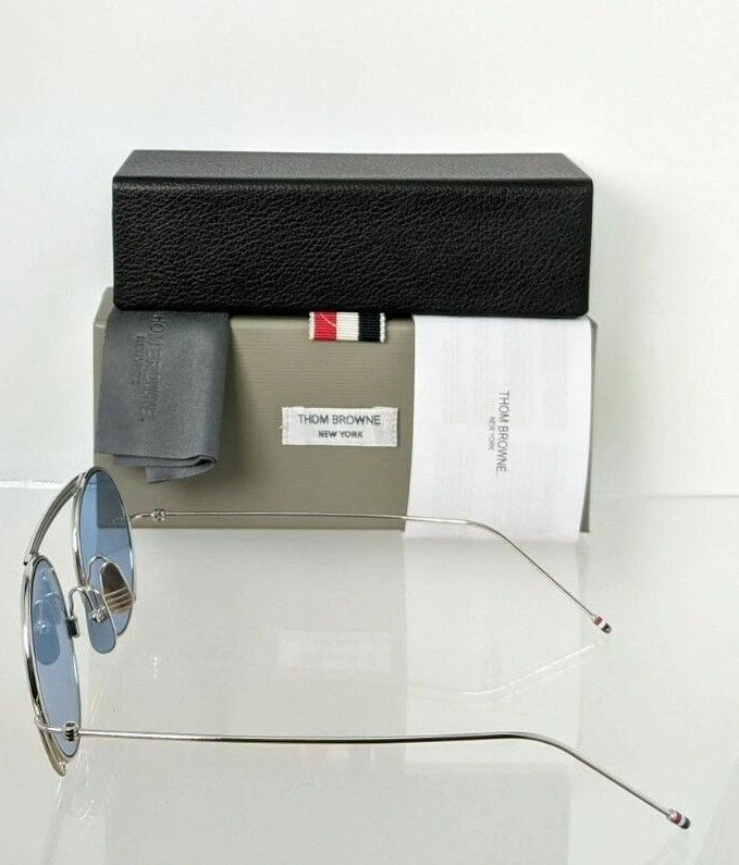 Brand New Authentic Thom Browne Sunglasses TBS 111-02 Silver TB111 Frame