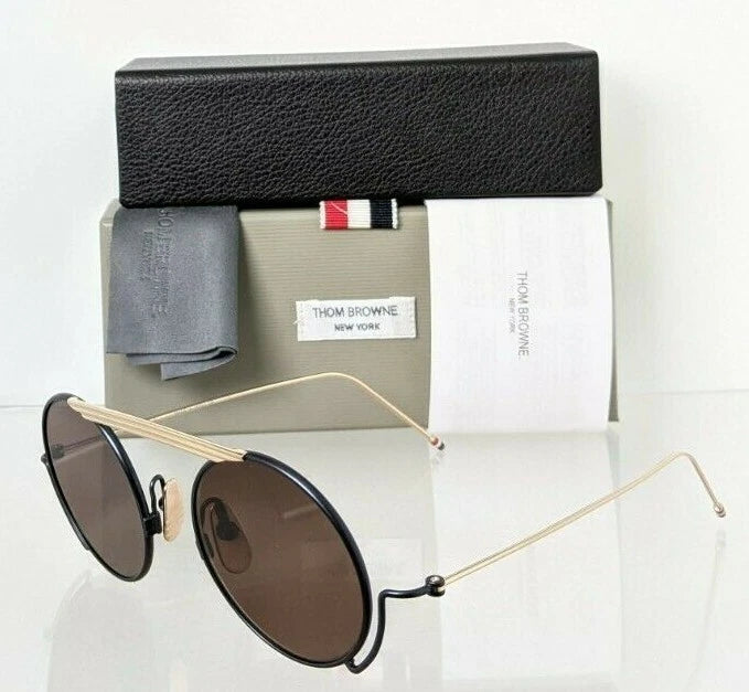Brand New Authentic Thom Browne Sunglasses TBS 111-03 Gold & Black TB111 Frame