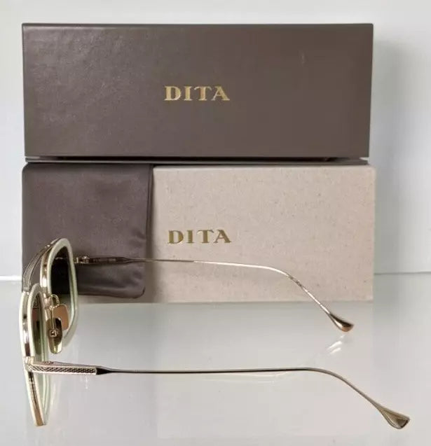 New Authentic Dita Sunglasses Flight 006 7806 Cream & Gold 52mm Frame