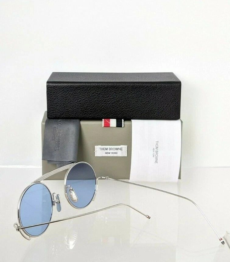 Brand New Authentic Thom Browne Sunglasses TBS 111-02 Silver TB111 Frame