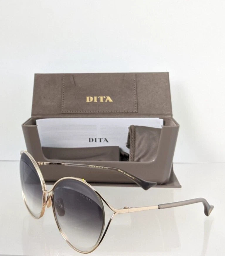 New Authentic Dita Sunglasses SASU DTS 516-64-01 Gold Frame