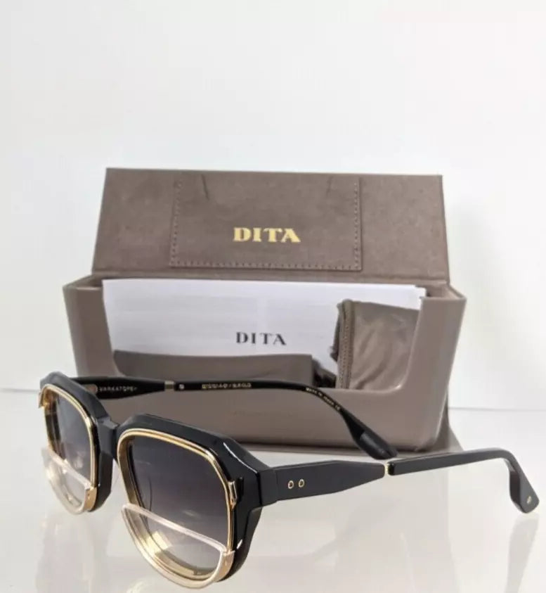 New Authentic Dita Sunglasses VARKATOPE DTS 707-A-01 Black Gold Frame Limited