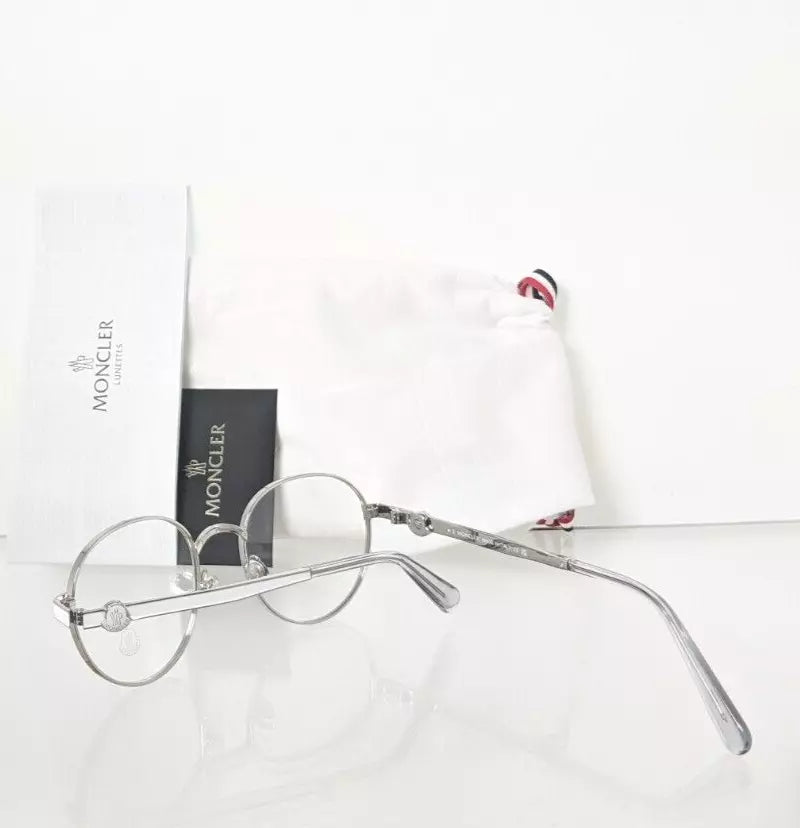 Brand New Authentic Moncler Eyeglasses ML 5179 016 51mm Silver/White Frame