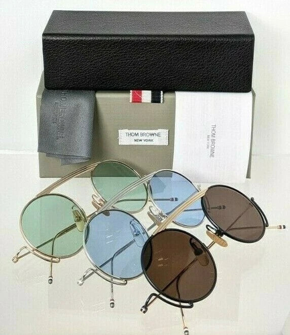 Brand New Authentic Thom Browne Sunglasses TBS 111-01 Gold TB111 Frame