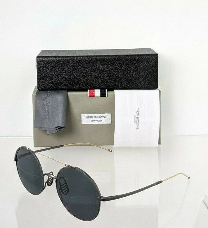 Brand New Authentic Thom Browne Sunglasses TBS 910-49-04 BLK GLD TB910 Frame