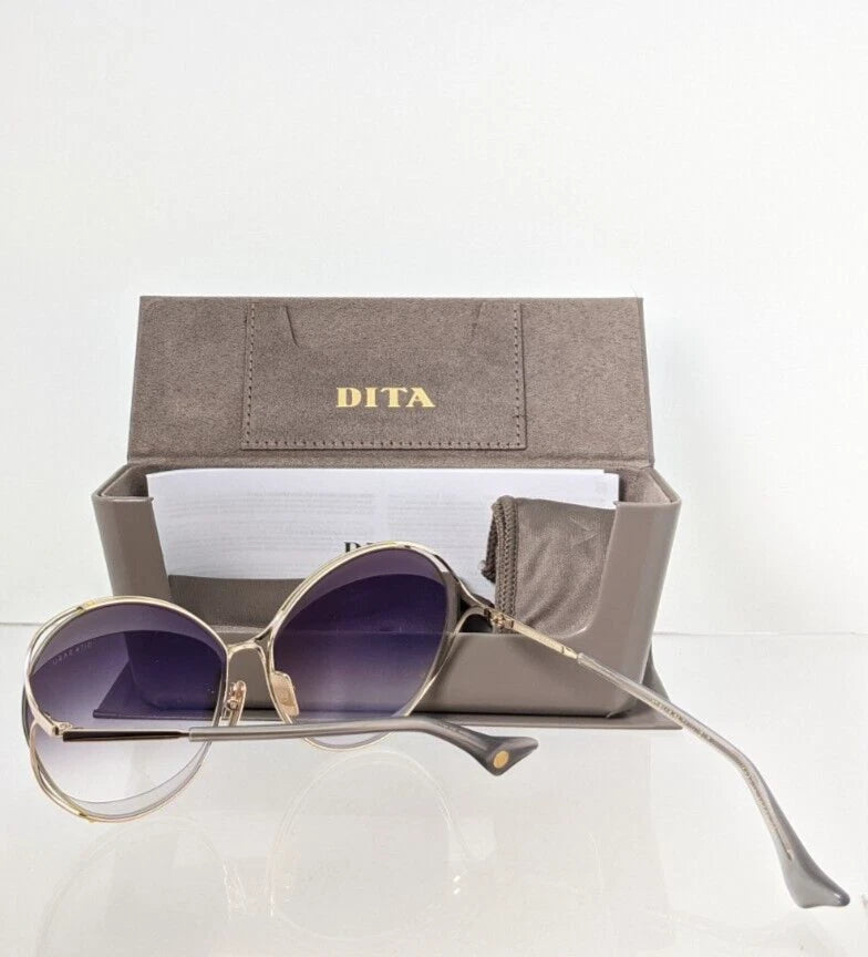 New Authentic Dita Sunglasses SASU DTS 516-64-01 Gold Frame