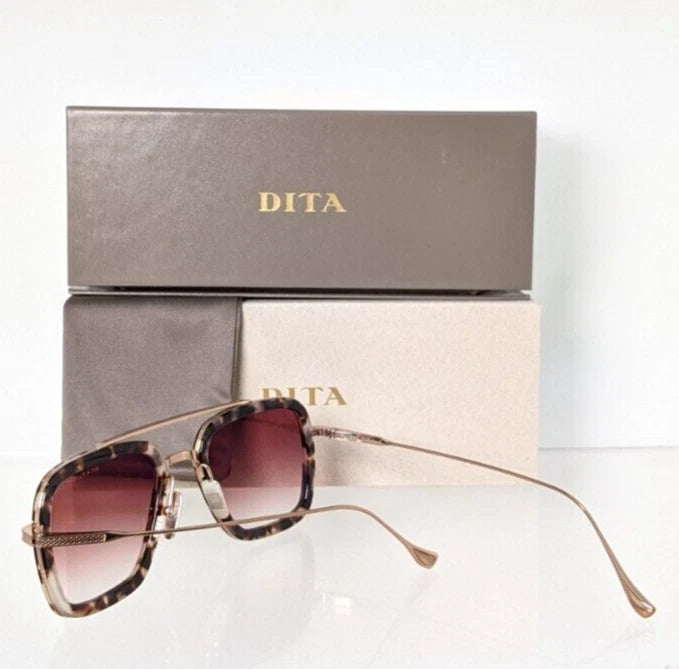 New Authentic Dita Sunglasses Flight 006 7806 Rose Tortoise 52mm Frame