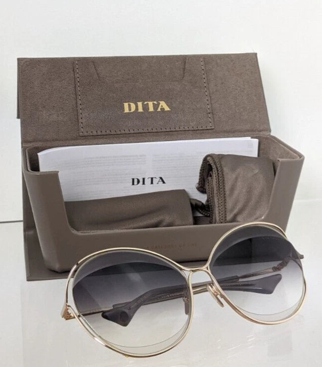 New Authentic Dita Sunglasses SASU DTS 516-64-01 Gold Frame