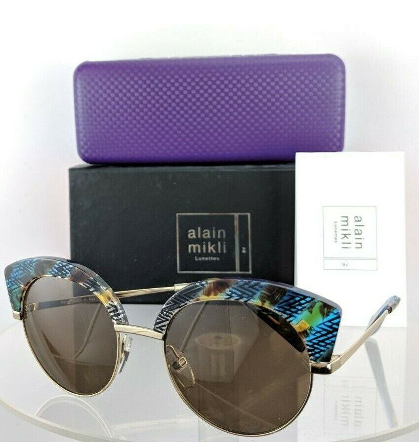 Brand New Authentic Alain Mikli Sunglasses Fauvette Ao 4007 002/3G Gold Al4007