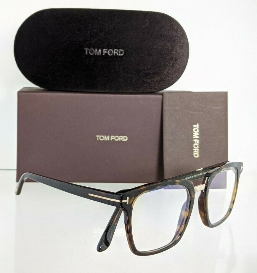 Brand New Authentic Tom Ford Eyeglasses FT TF 5523 052 52mm Tortoise Gold Frame