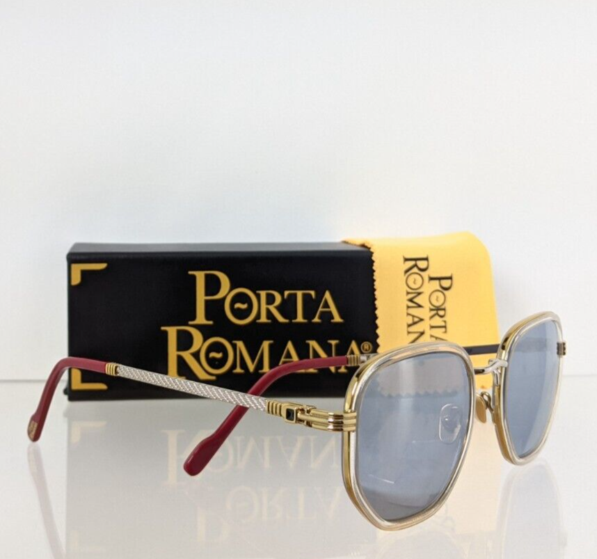 New Authentic Porta Romana Sunglasses MOD 1262 Col 100GF Gold Plated Vintage