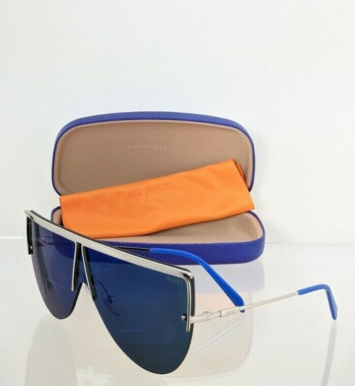 Brand New Authentic Emilio Pucci Sunglasses EP 139 16X Blue Frame EP139 142mm