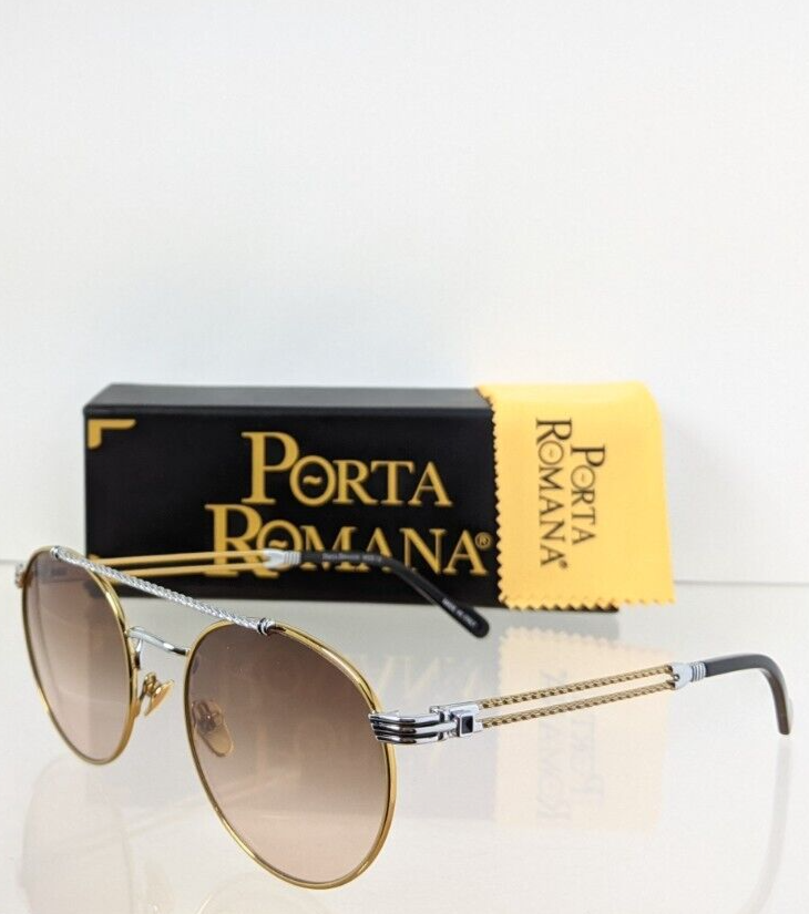 New Authentic Porta Romana Sunglasses MOD 012 Col 12A2 Gold Plated Vintage Frame