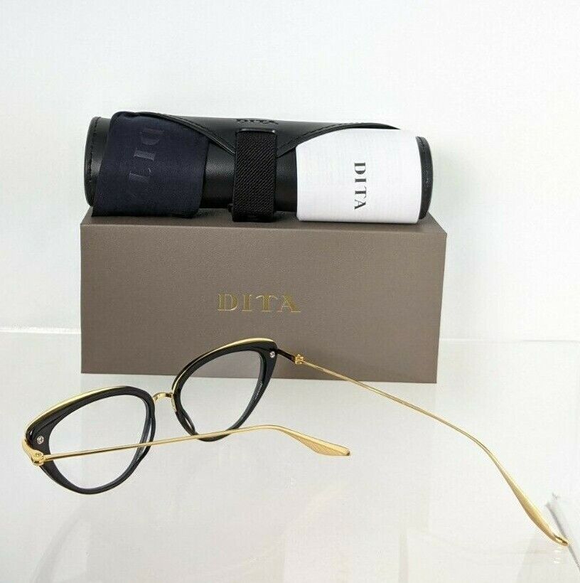 Brand New Authentic Dita Eyeglasses LACQUER DTX517-51-01 Black Gold 51mm Frame