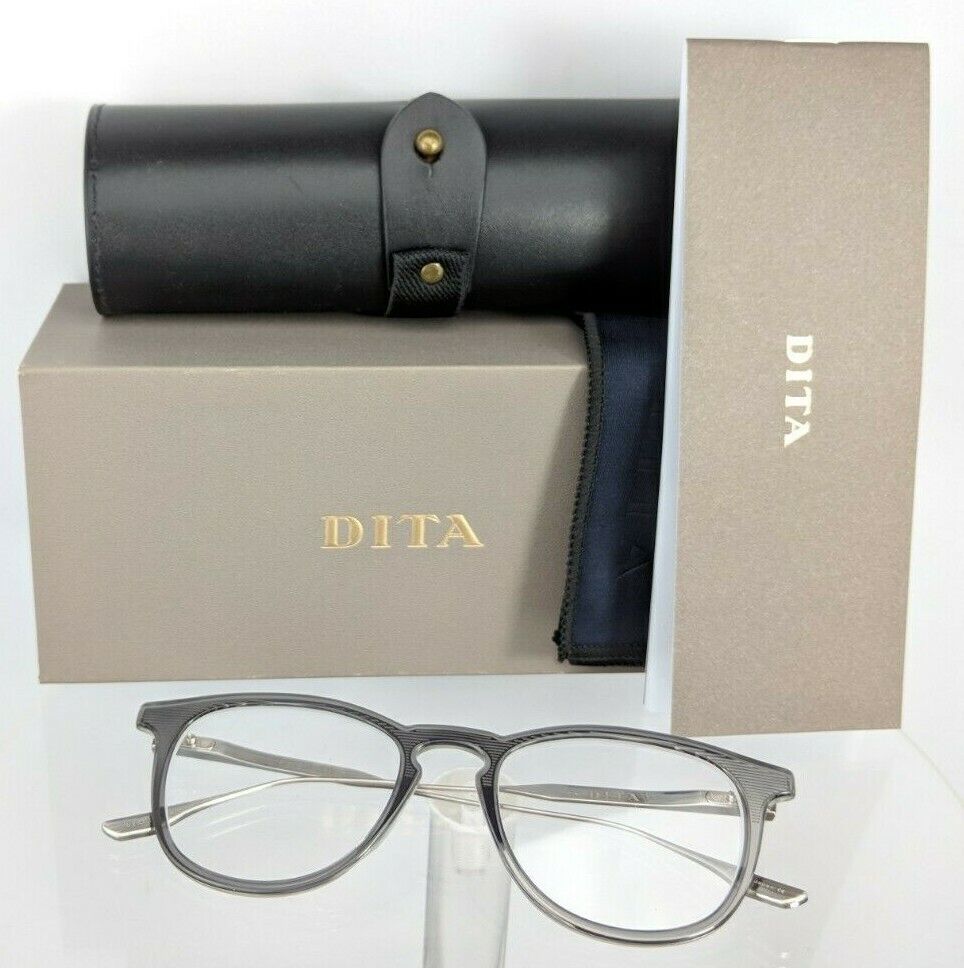Brand New Authentic Dita Eyeglasses FALSON DTX105 GRY-SLV 52mm Frame