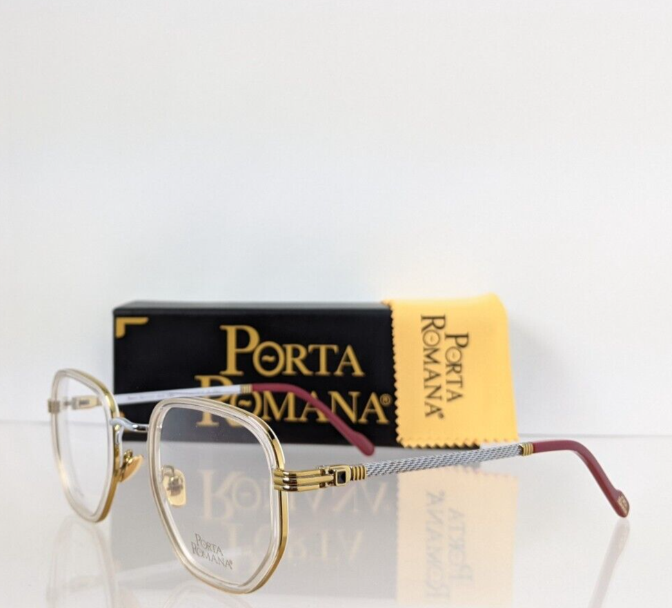 New Authentic Porta Romana Eyeglasses MOD 1262 Col 100 Gold Plated Vintage Frame