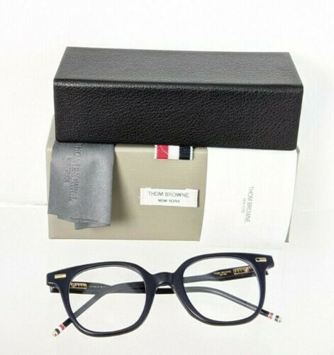 Brand New Authentic Thom Browne Eyeglasses TBX405-C-Navy Gold TB405 47mm Frame