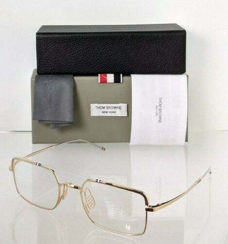 Brand New Authentic Thom Browne Eyeglasses TBX909-01 Gold Silver TB909 49mm