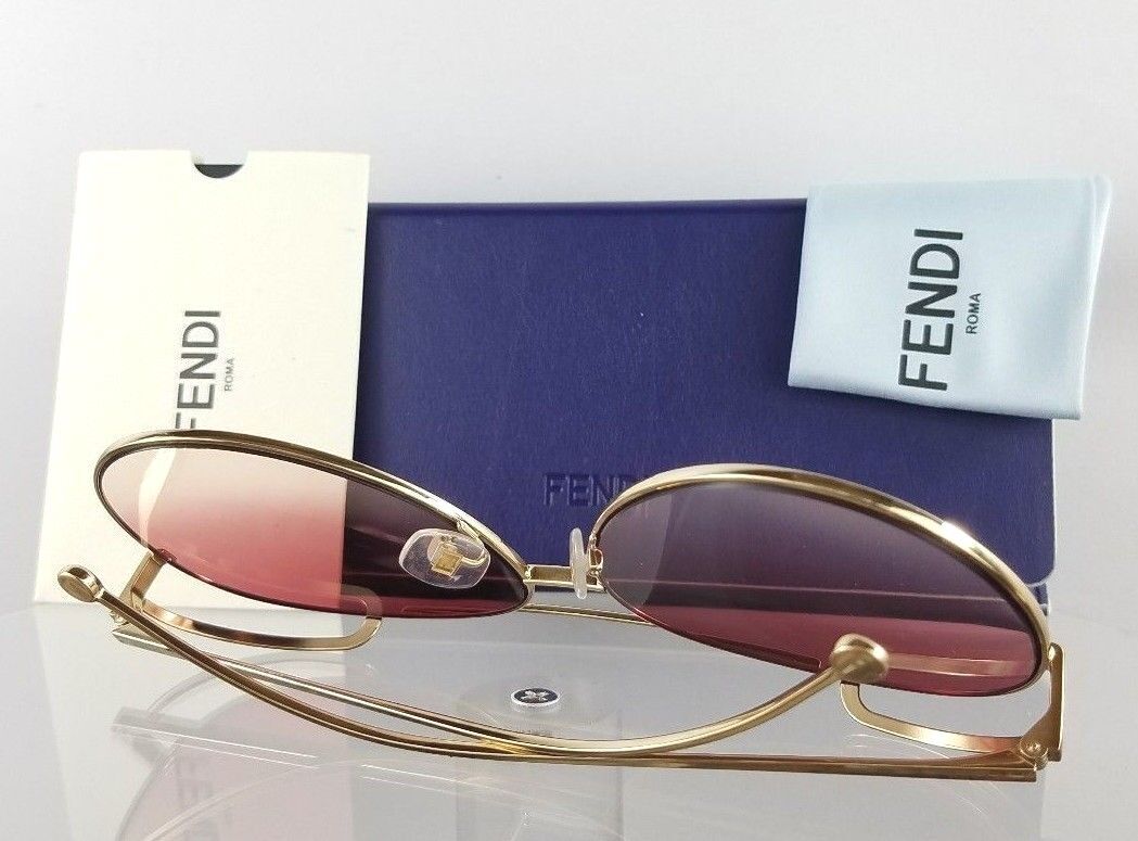 Brand New Authentic Fendi Ff 0286/S Sunglasses 0003X Gold 63Mm Frame 0286