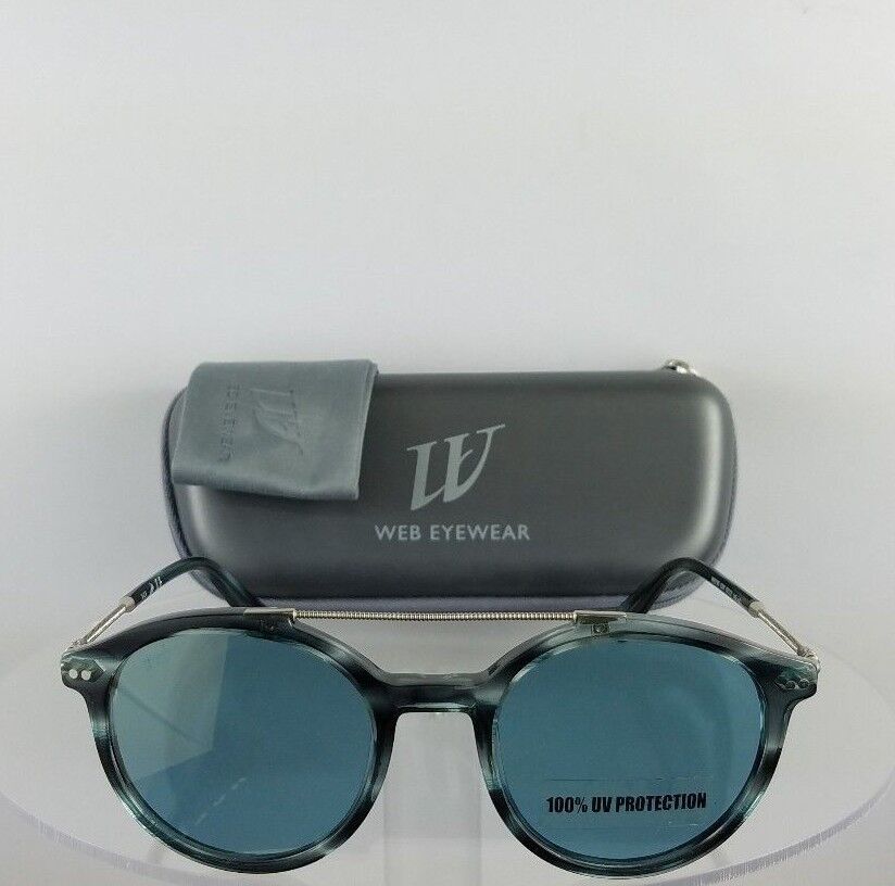 Brand New Authentic Web Sunglasses WE 185 Col. 92W Blue SIlver 50mm Frame 0185