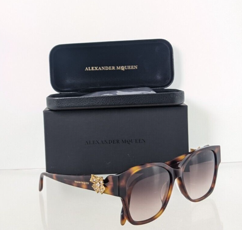 Brand New Authentic Alexander McQueen Sunglasses AM 0370 002 56mm Frame